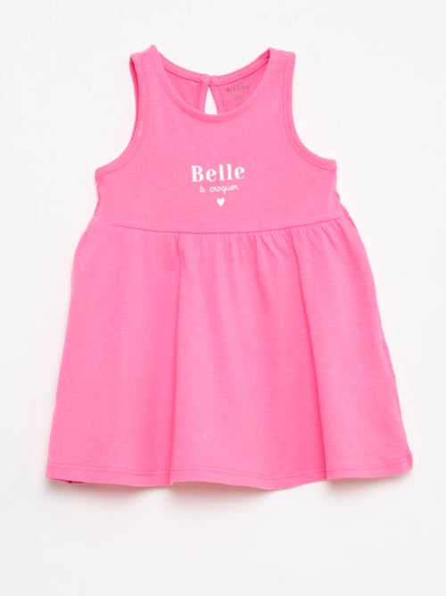 Sleeveless dress with message - Kiabi