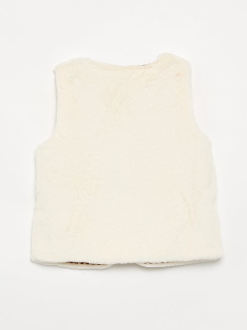 Sleeveless faux fur vest - Kiabi