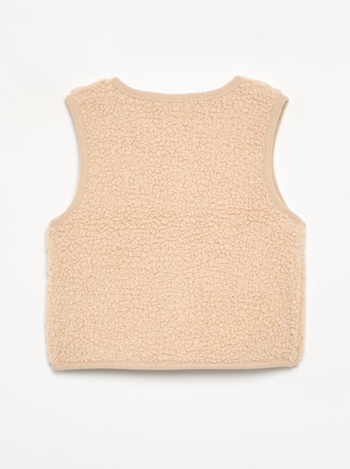 Sleeveless Faux Shearling Vest - Kiabi