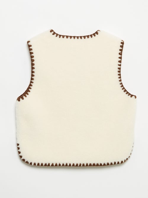 Sleeveless Faux Shearling Vest - Kiabi