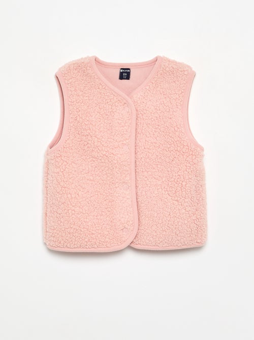 Sleeveless Faux Shearling Vest - Kiabi