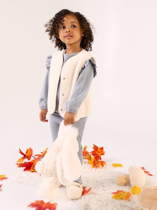 Sleeveless Faux Shearling Vest - Kiabi