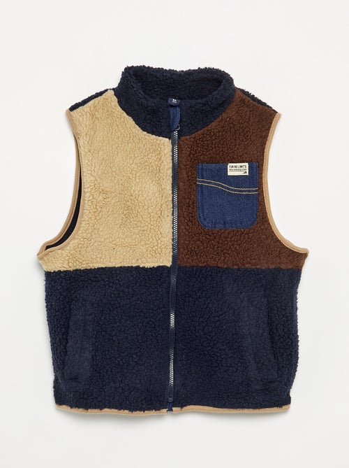 Sleeveless Faux Sheepskin Gilet - Kiabi