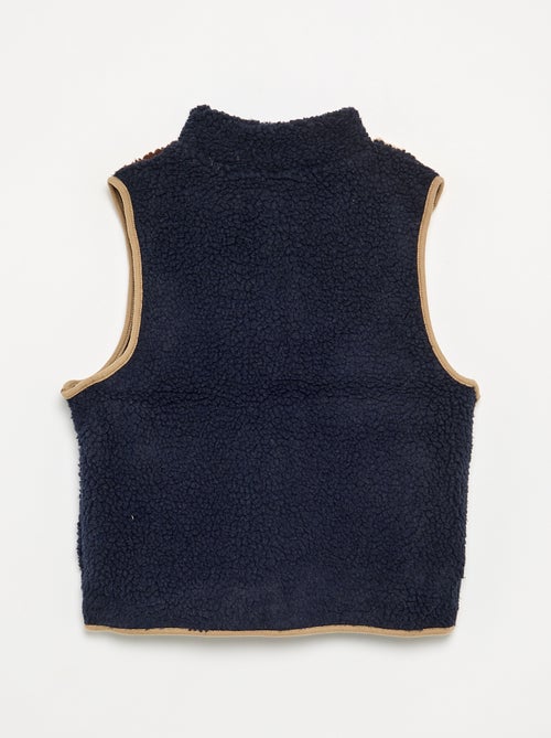 Sleeveless Faux Sheepskin Gilet - Kiabi