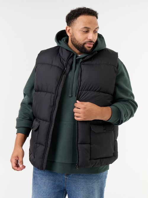 Sleeveless fleece-lined puffer jacket - Kiabi