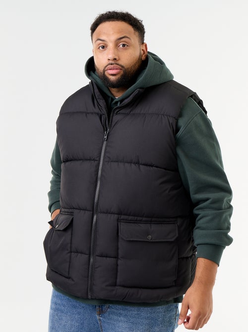 Sleeveless fleece-lined puffer jacket - Kiabi