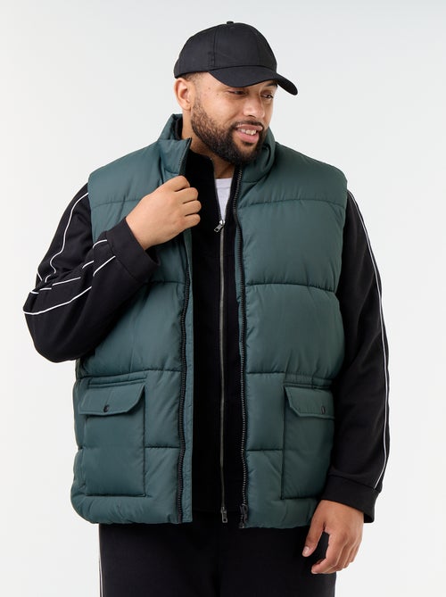 Sleeveless fleece-lined puffer jacket - Kiabi