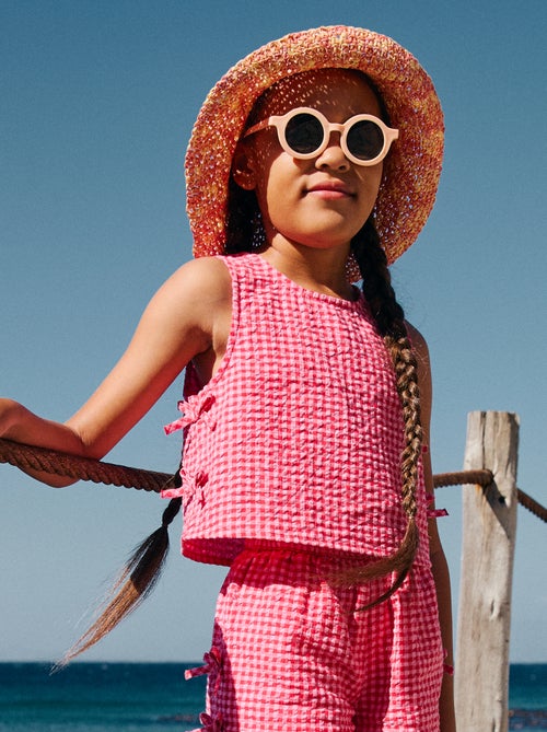 Sleeveless Gingham Blouse - Kiabi