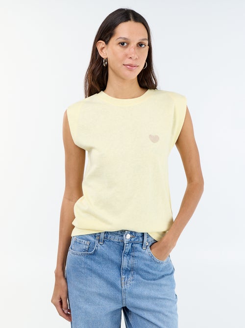 Sleeveless Jersey T-shirt - Kiabi