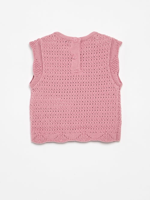 Sleeveless knitted sweater - Kiabi Sleeveless knitted sweater - Kiabi