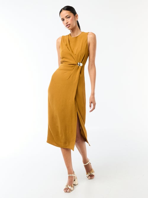 Sleeveless Maxi Dress with Draped Effect - Kiabi