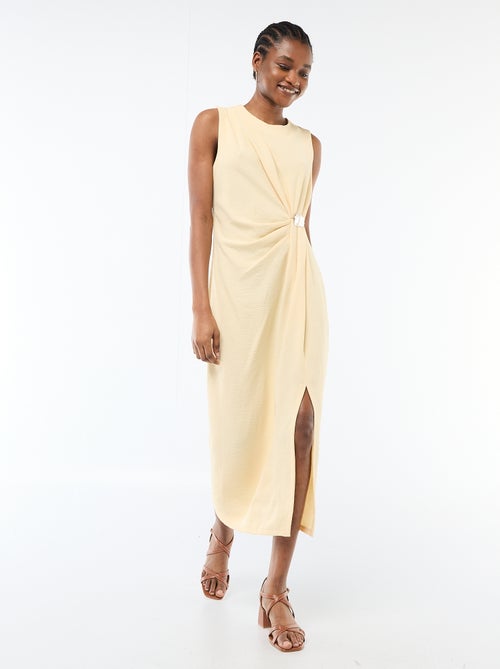 Sleeveless Maxi Dress with Draped Effect - Kiabi