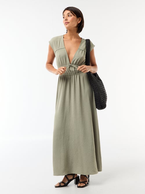 Sleeveless Maxi Dress with Tie - Kiabi