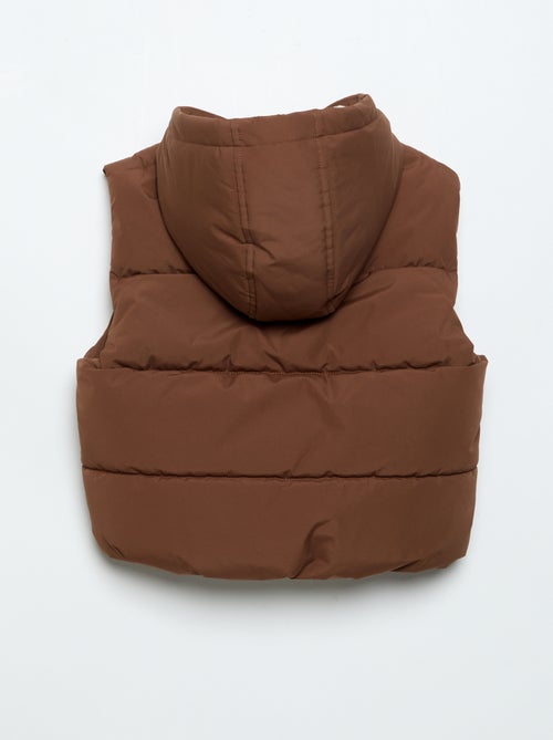 Sleeveless padded jacket with faux fur lining - Kiabi