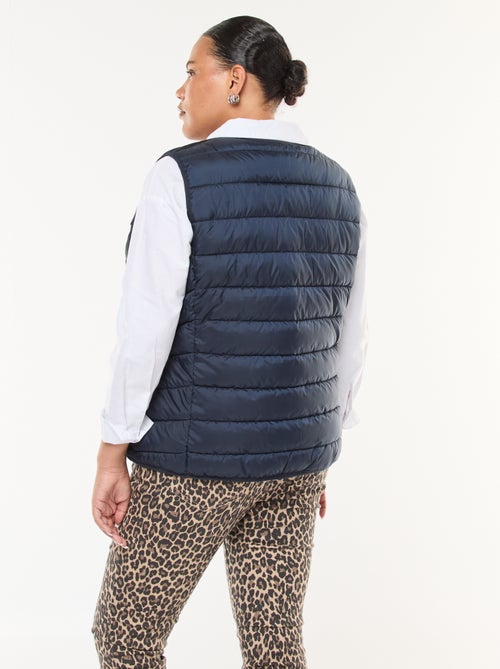 Sleeveless Padded Jacket with Snap Fastenings - Kiabi