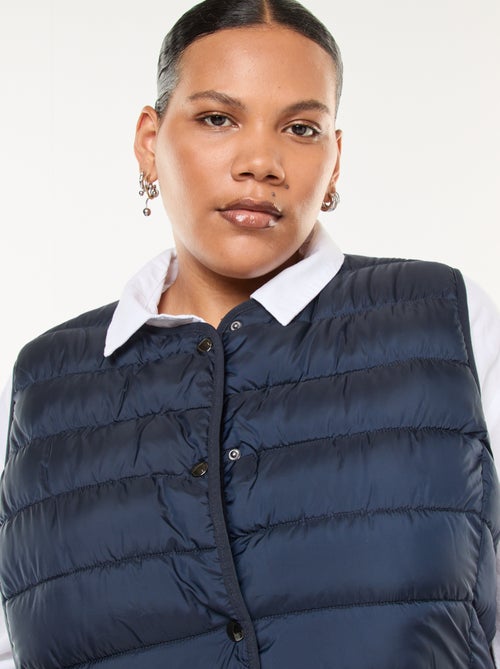 Sleeveless Padded Jacket with Snap Fastenings - Kiabi
