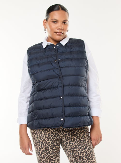 Sleeveless Padded Jacket with Snap Fastenings - Kiabi