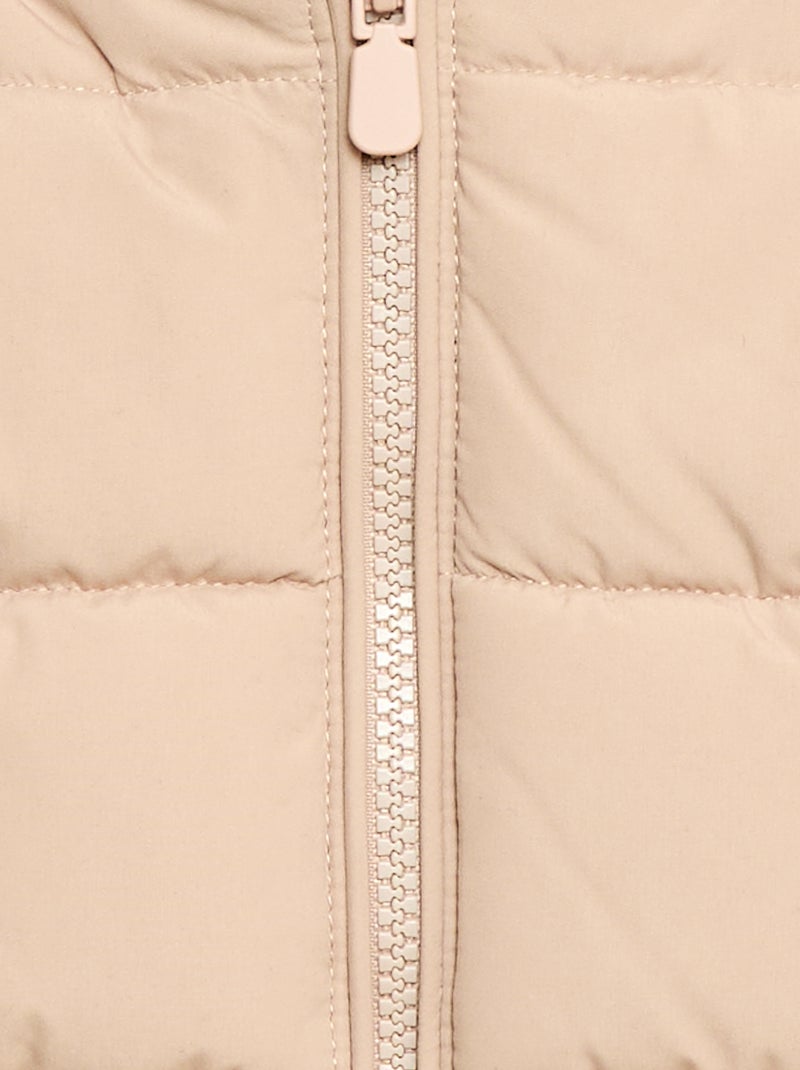 Sleeveless Padded Puffer Vest Beige - Kiabi