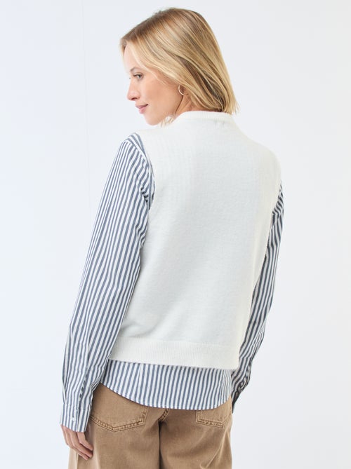 Sleeveless Plain Knit Vest - Kiabi