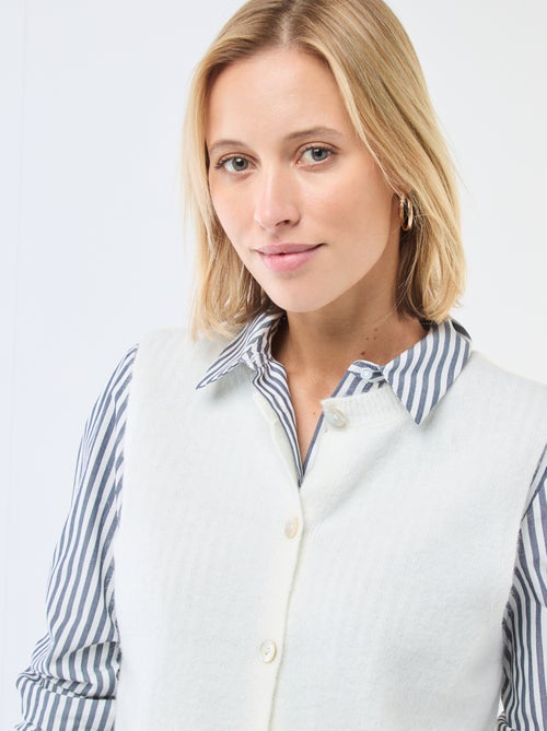 Sleeveless Plain Knit Vest - Kiabi