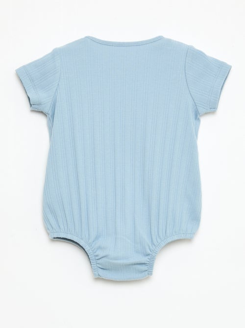Sleeveless plain romper with round neck - Kiabi