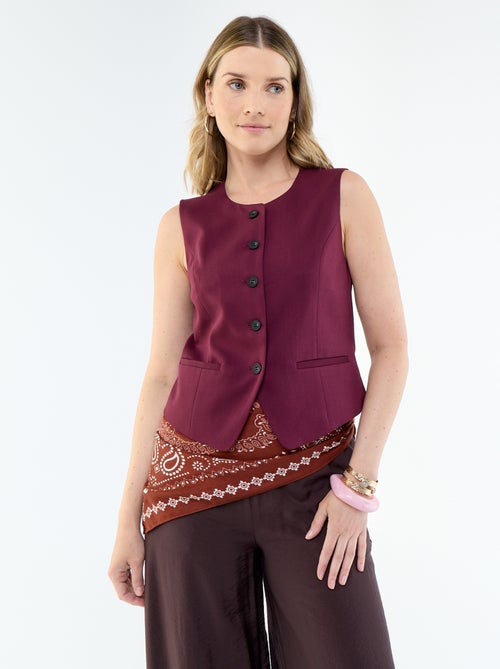 Sleeveless Plain Suit Vest - Kiabi