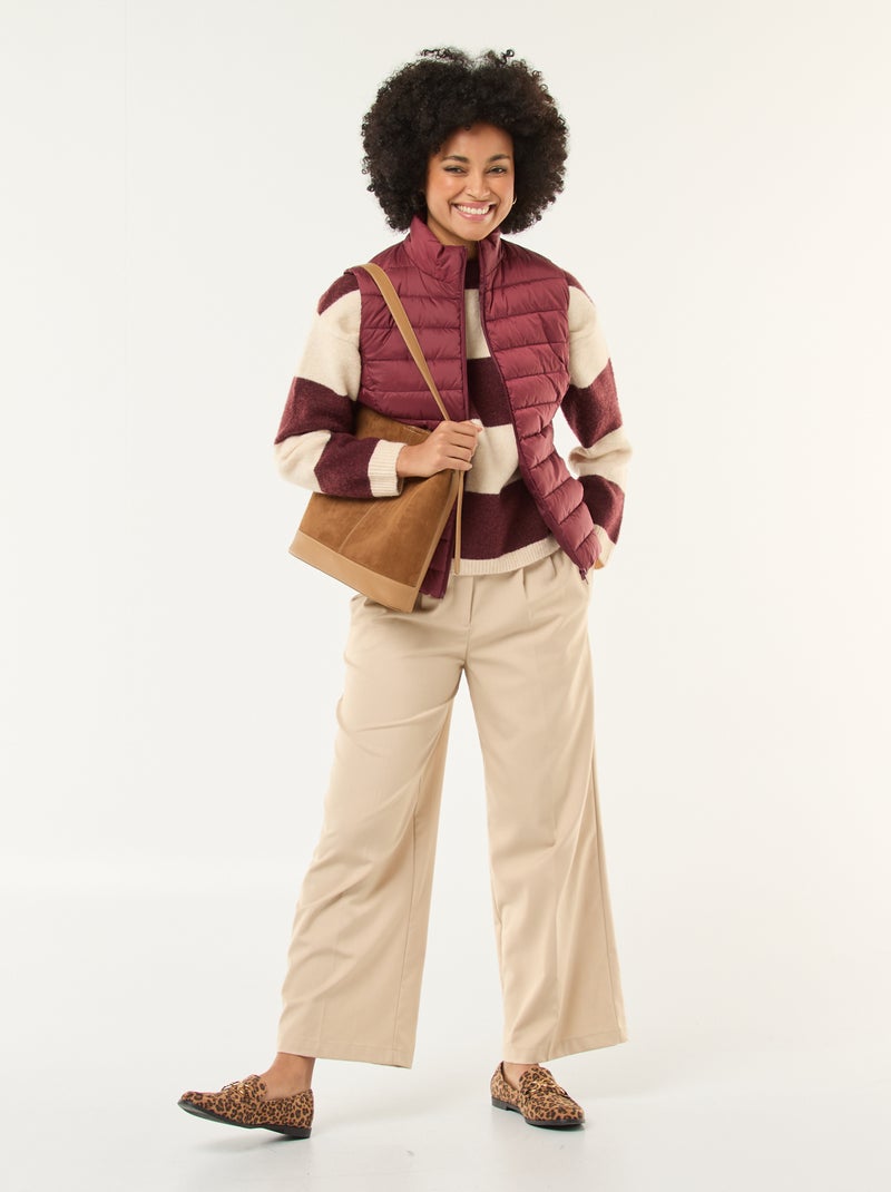 Sleeveless Quilted Water-Repellent Padded Jacket Red - Kiabi