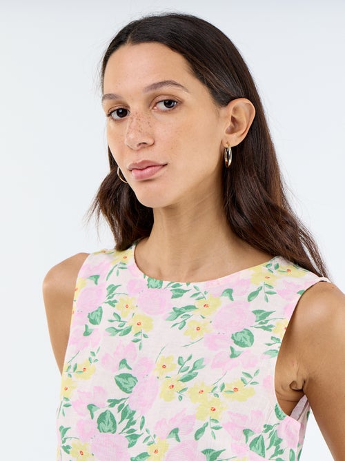 Sleeveless round neck top - Kiabi Sleeveless round neck top - Kiabi