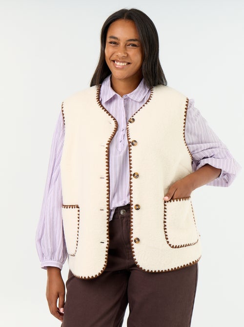 Sleeveless Sherpa Vest - Kiabi
