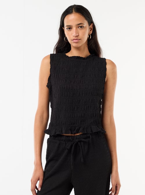 Sleeveless Smocked Top - Kiabi
