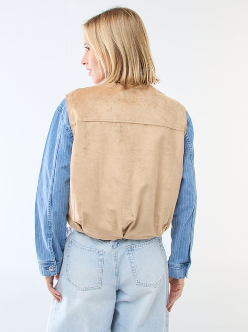 Sleeveless Suedette Vest - Kiabi