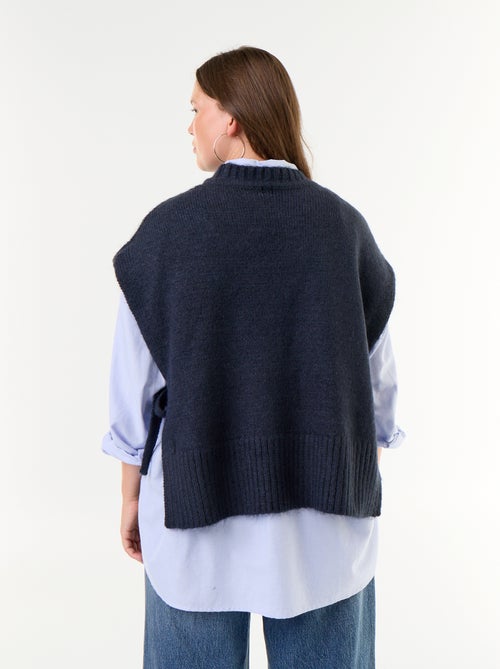 Sleeveless sweater with side ties - Kiabi
