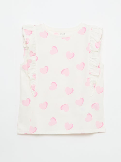 Sleeveless T-shirt with Ruffles - Kiabi