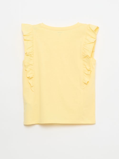 Sleeveless T-shirt with Ruffles - Kiabi