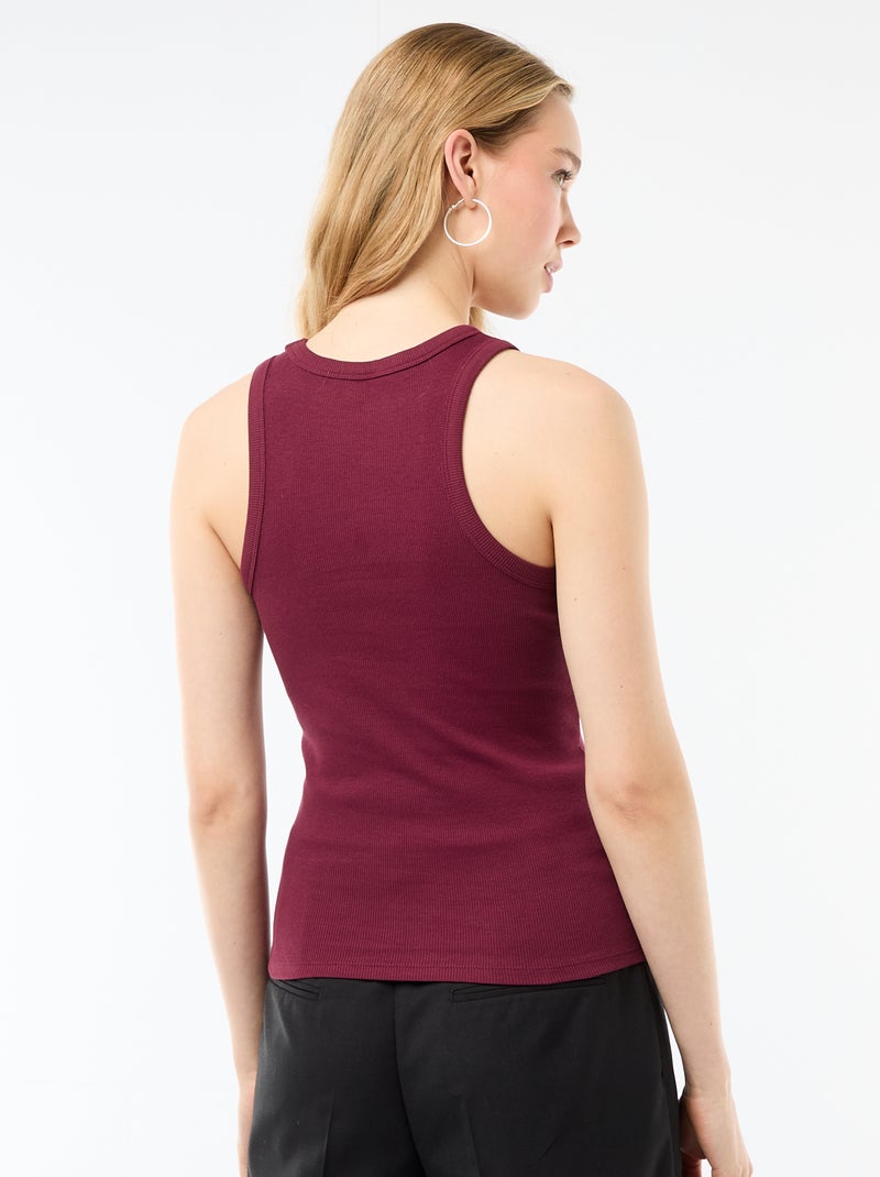 Sleeveless Tank Top with American Armholes Purple - Kiabi