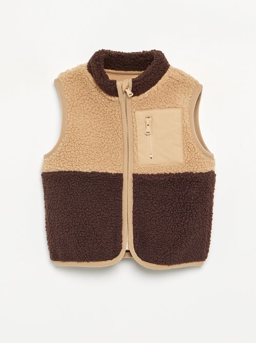 Sleeveless Teddy Effect Gilet - Kiabi