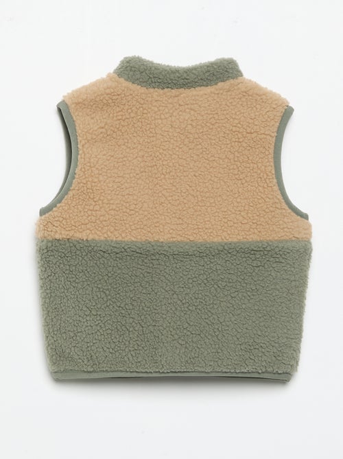 Sleeveless Teddy Effect Gilet - Kiabi