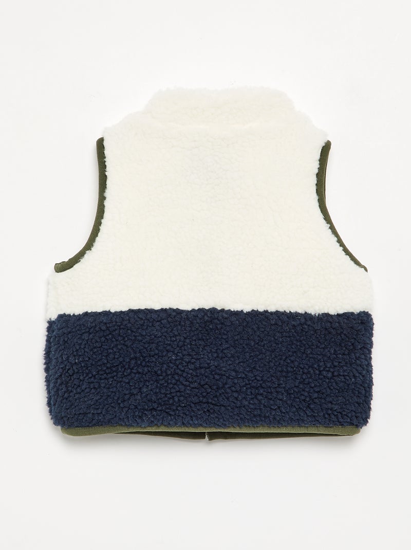 Sleeveless Teddy Fleece Jacket Beige - Kiabi