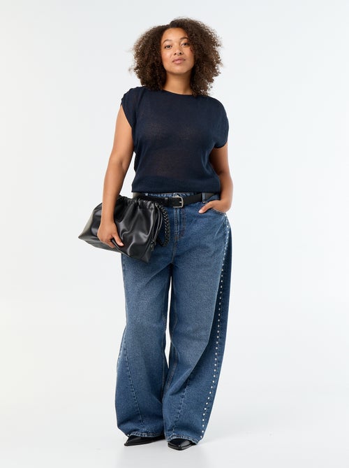 Sleeveless top in openwork fabric - Kiabi Sleeveless top in openwork fabric - Kiabi