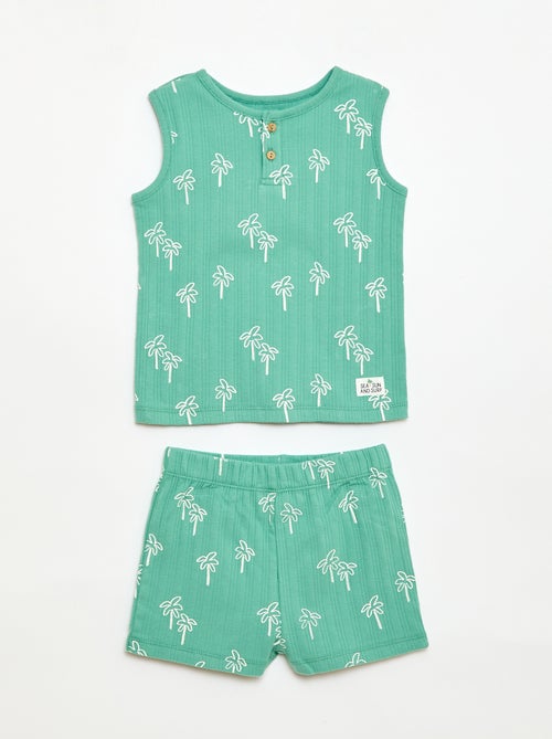 Sleeveless Top & Shorts Pyjama Set - 2 Piece - Kiabi