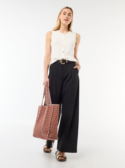 Sleeveless Top with Gold Buttons - Kiabi