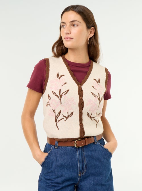 Sleeveless V-neck Vest - Kiabi Sleeveless V-neck Vest - Kiabi