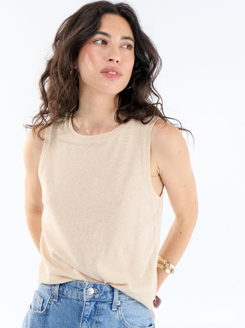 Sleeveless vest top - Kiabi