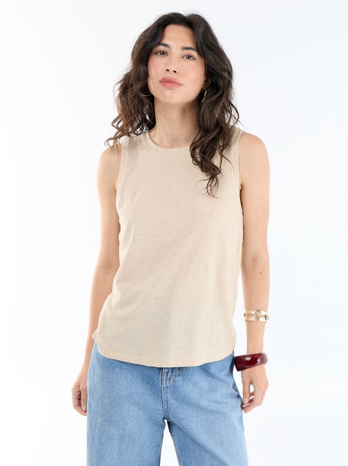 Sleeveless vest top - Kiabi