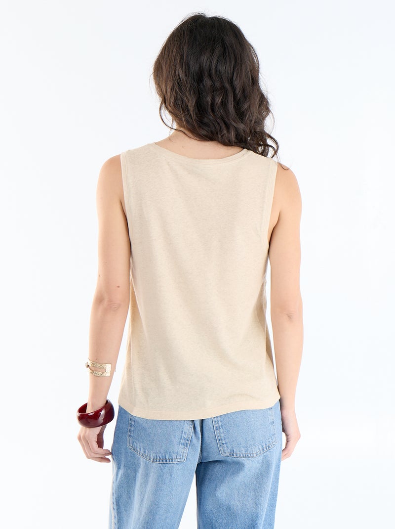 Sleeveless vest top White - Kiabi