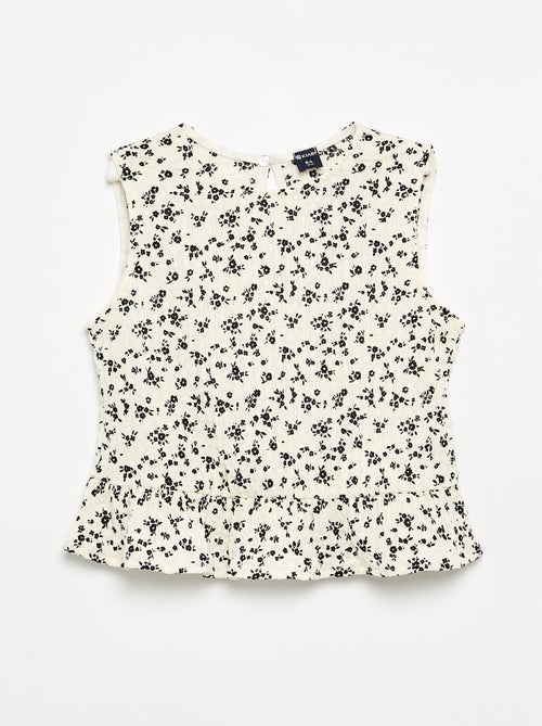 Sleeveless Waffle Blouse - Kiabi