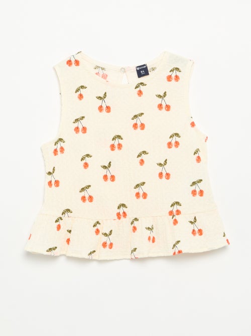 Sleeveless Waffle Blouse - Kiabi