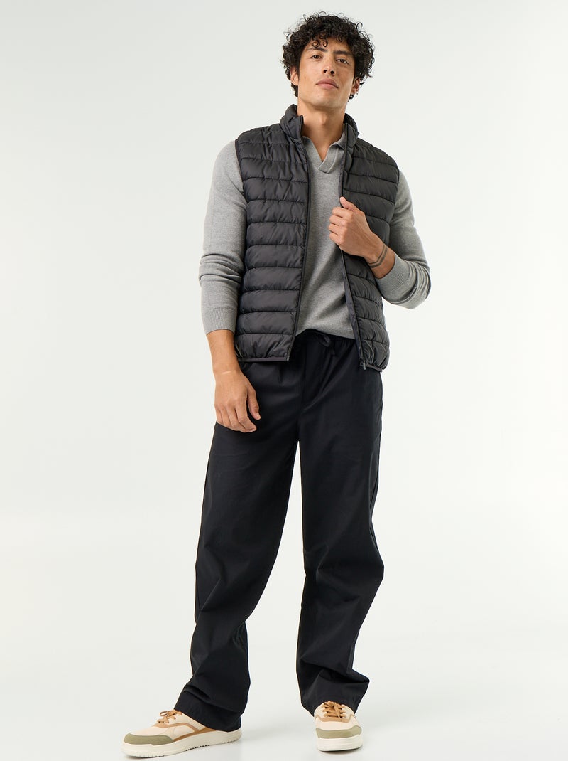 Sleeveless Water-Repellent Puffer Jacket Black - Kiabi