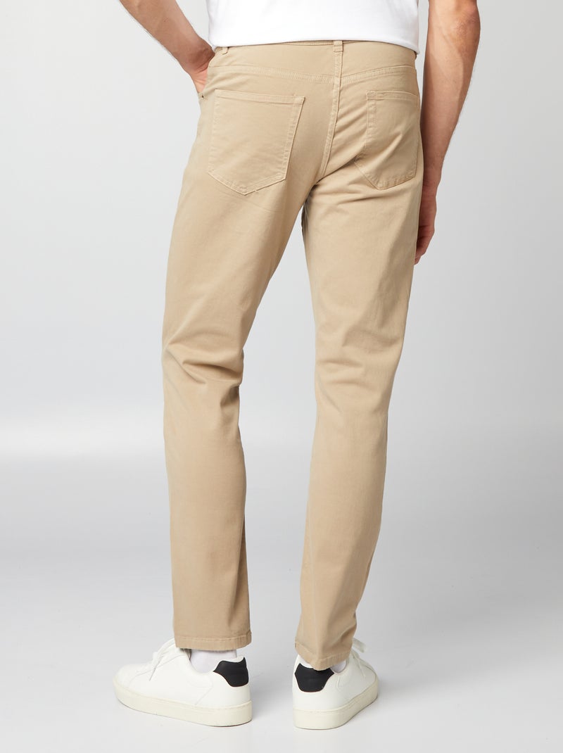 Slim 5-pocket chino - L32 beige - Kiabi