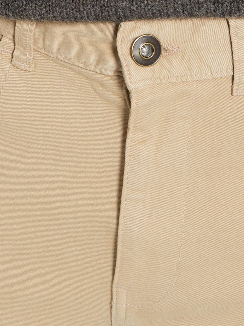 Slim 5-pocket chino - L32 beige - Kiabi